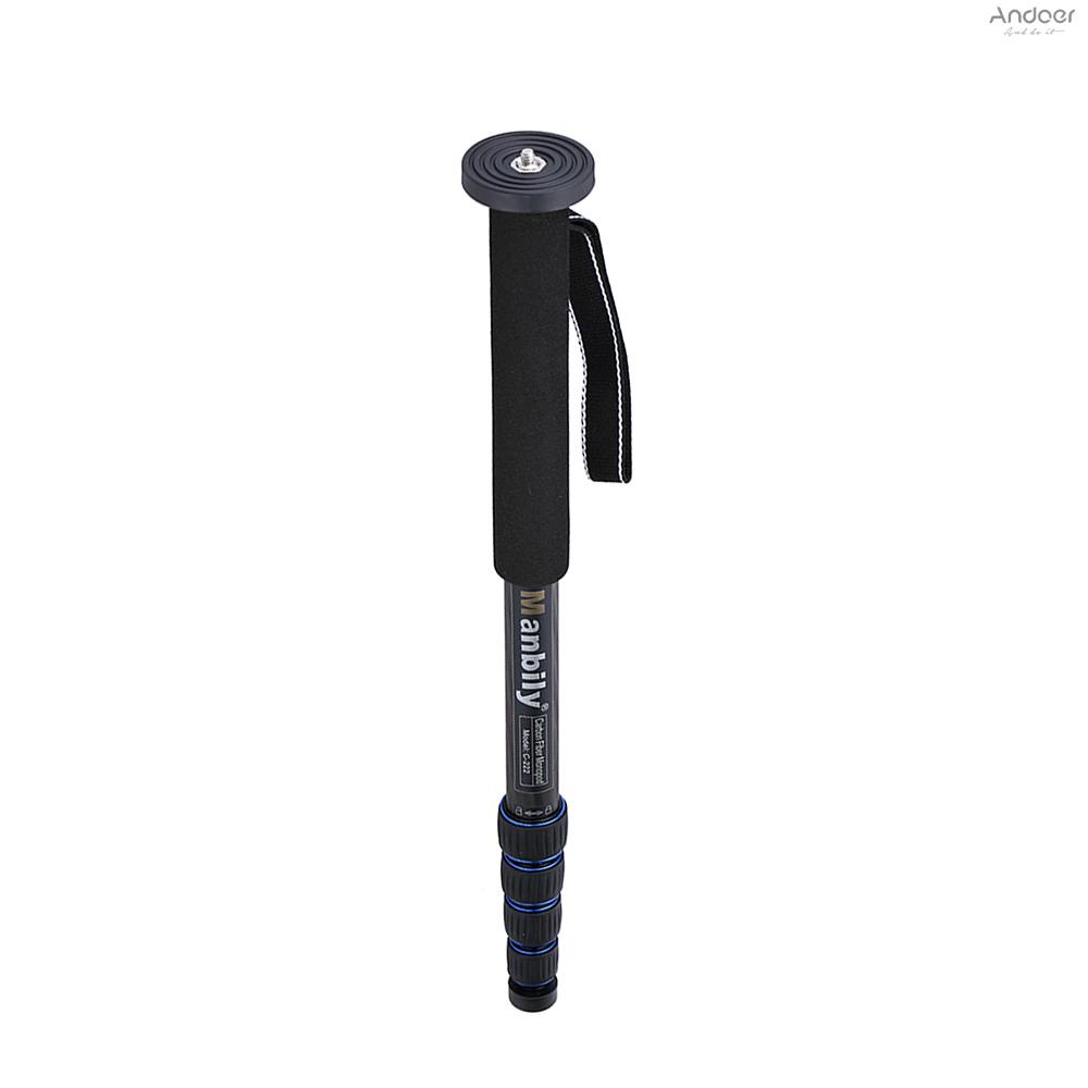 5-Section Telescopic Carbon Fiber Lightweight Photography DSLR Camera Monopod Unipod Walking Stick f