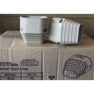 ปิดปลาย ตัวจบราง ฝาจบ รางครอบท่อแอร์ ขนาด 75 มม. ยี่ห้อ TOTO รุ่น TP-75 (1 ลังมี 20 ตัว) ยกลัง