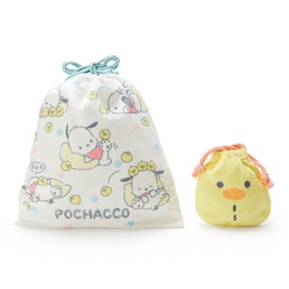 เซ็ตกระเป๋ารูดเชือก Pochacco Relaxing มาเป็นเซ็ต Pochacco กับเพื่อน 2 ใบ ขนาด 21 x 25 ซม. / 10 x 10 ซม.