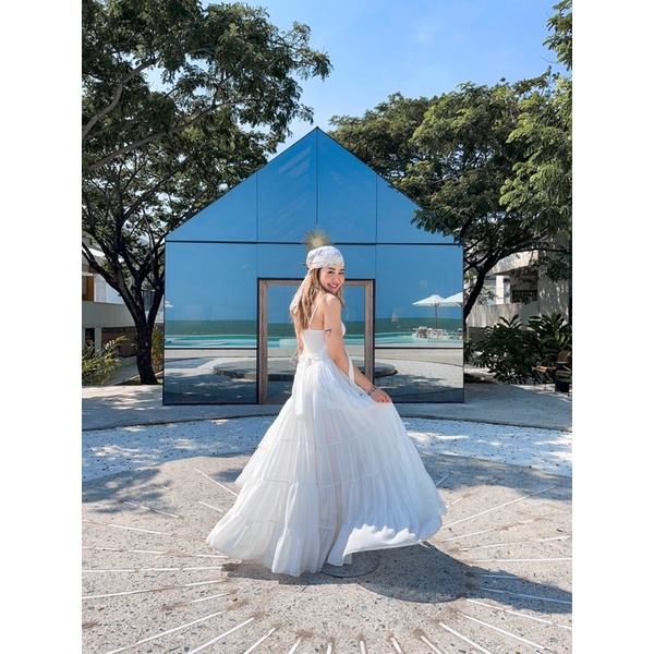 เดรสยาว factory boutique ขาว สุดฮิต