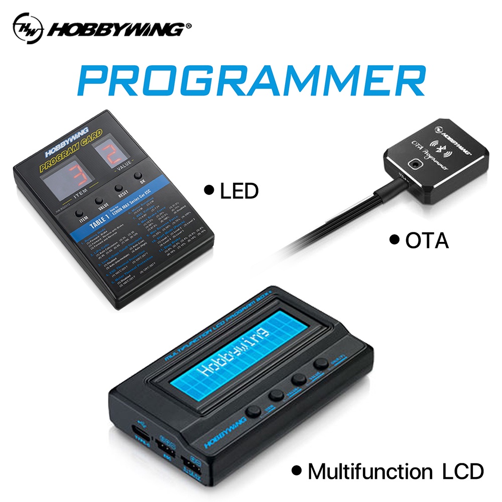 HOBBYWING Program Card LCD/LED/OTA ESC กล่องการเขียนโปรแกรมมัลติฟังก์ชั่นสําหรับรถยนต์ RC
