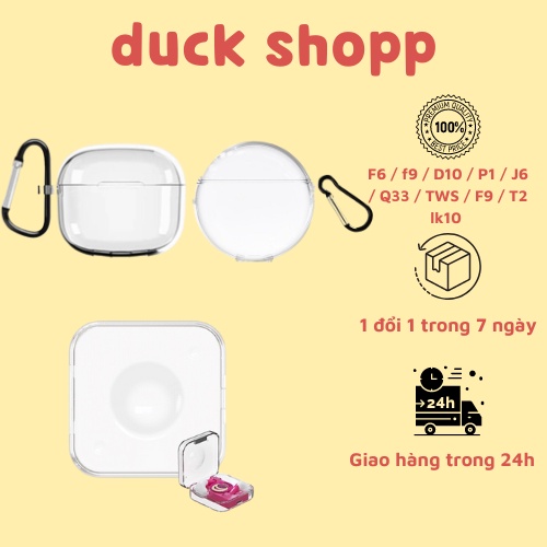 Disney D10 P1 J6 Q33 TWS F9 T2 โปร่งใสนุ่ม TPU กล่องชาร์จหูฟังป้องกันกรณีพวงกุญแจ Disney เคสหูฟัง
