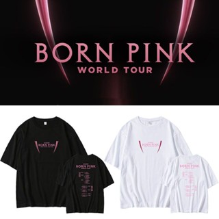 พร้อมส่ง BLACKPIN  เสื้อยืดอัลบั้ม  BORN PINK เสื้อยืดผ้า Cotton 100%  ไม่หด ไม่ย้วย