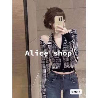 Alice  เสื้อครอป เสื้อยืดแขนยาวผู้หญิง 2022 ใหม่  fashion High quality ทันสมัย รุ่นใหม่ S051157 36Z230909