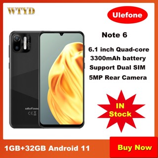 Ulefone Note 6 6.1 inch 1GB+32GB SmartPhone Android 11 3300mAh  battery SC7731E Quad-core 3G Cell phone