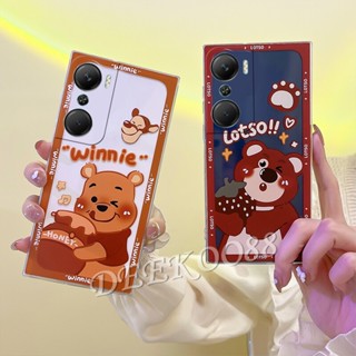 เคสโทรศัพท์มือถือแบบนิ่ม TPU ลายการ์ตูนหมีสตรอเบอร์รี่น่ารัก สําหรับ Infinix Hot 20i 20S FREE FIRE 20 Play 12 Pro Note 12i 2022 12 2023 4G 5G