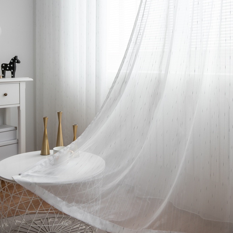 แนะนำ ผ้าม่าน ผ้าม่านโปร่ง ม่านจีบ ใส่ตะขอ โปร่งใส ผ้ากรองแสง สีขาว สำเร็จรูป พร้อมส่ง ราคาพิเศษ มีเก็บเงินปลายทาง