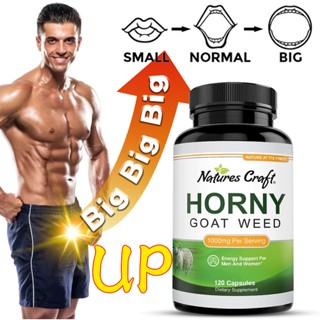 Natures Craft 1000 มก. Horny Goat Weed เสริมสมรรถภาพบุรุษและสตรี 60/120 แคปซูล