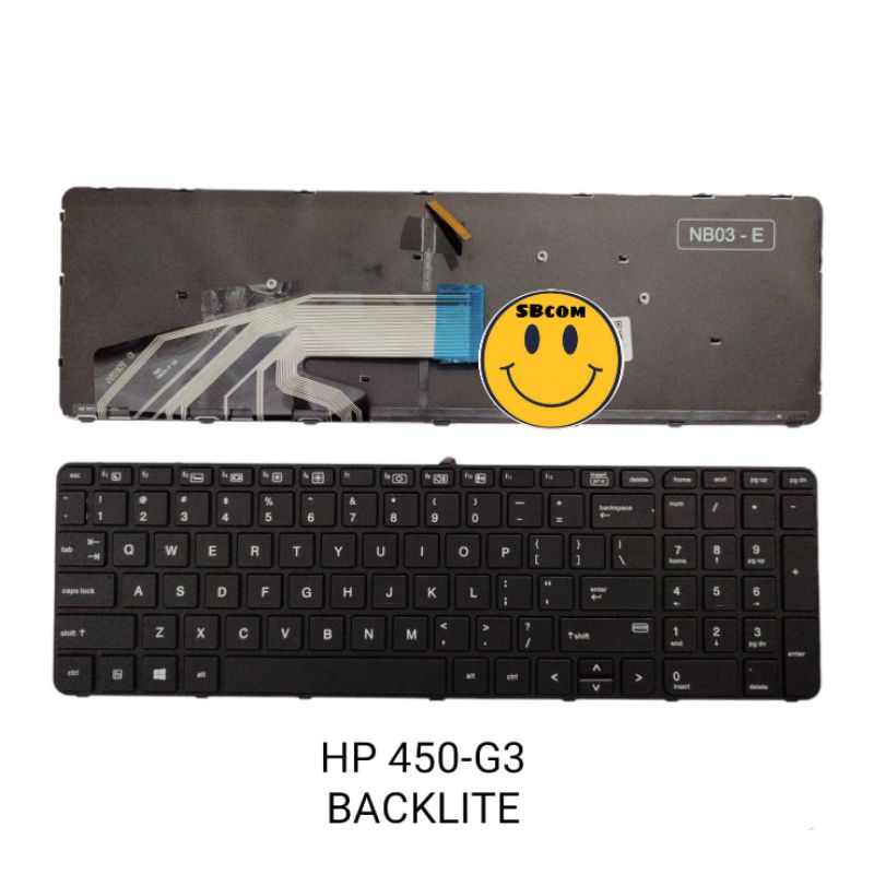 คีย์บอร์ด hp probook 450 G3 450 G4 455 G3 470 G3 Backlite