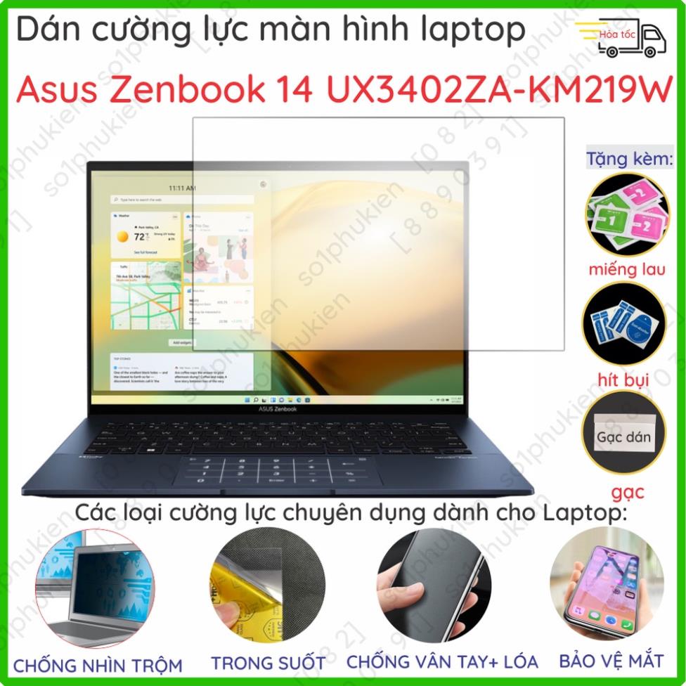 Asus Zenbook 14 UX3402ZA สติ ๊ กเกอร ์ ติดแล ็ ปท ็ อป - KM219W nao Transparent, Rough Anti-Fingerprint, Eye Protection