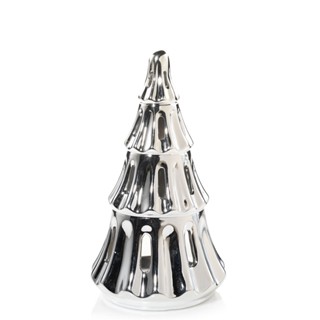 Tea Light Holder Small Silver Tree