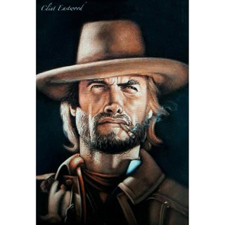 โปสเตอร์ คลินต์ อีสต์วุด Clint Eastwood รูปภาพ คาวบอย cowboy ศิลปะ คลาสสิค สวยๆ โปสเตอร์ ติดผนัง poster