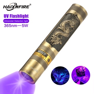 Haixnfire SV18 365nm ไฟฉาย UV แบบพกพา ตรวจจับมลพิษสัตว์เลี้ยง แมว และสุนัข ไฟ LED สีม่วง