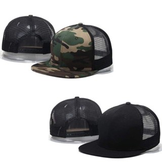 หมวก snap Back หมวกแก๊ป หลังตาข่าย ใส่ได้ทั้งผู้ชายและผู้หญิง สามารถปรับขนาดได้