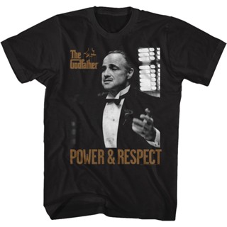 Power and Respect Godfather T-Shirt เสื้อยืดวินเทจ เสื้อวินเทจผญ