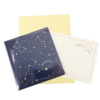 Petit Bonheur Mask Case &amp; Card from Japan การ์ดพร้อมซองพลาสติกใส่มาสก์ แบบ Star สีน้ำเงินเข้ม มาพร้อมซอง