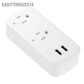 BSagittarius314 ปลั๊กไฟอัจฉริยะ 2 Usb อินเตอร์เฟซ Wifi ขนาดกะทัดรัด แบบพกพา สําหรับบ้าน โรงแรม ออฟฟิศ ท่องเที่ยว