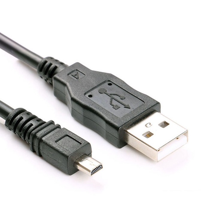 8Pin สาย USB สายเคเบิลข้อมูล USB สําหรับ Olympus SP-600UZ SP600UZ T-100 T100 G-120 VG-130 FE-180 FE-