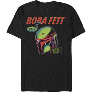 Boba Fett Galactic Outlaw Star Wars T-Shirt เสื้อแฟชั่นผญ เสื้อสีขาว เสื้อสาวอวบ เสื้อยืด oversize