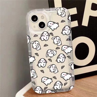 เคสโทรศัพท์มือถือ ซิลิโคนนิ่ม TPU ใส กันกระแทก ลายกระต่ายน่ารัก สําหรับ IPhone 14 13 12 11 Pro XS Max X XR 6 6S 7 8 Plus