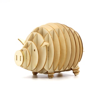 &gt;&gt;พร้อมส่ง&lt;&lt;จิ๊กซอว์ไม้ [JIGZLE Wooden Puzzle] Piggy Coinbank กระปุกออมสิน