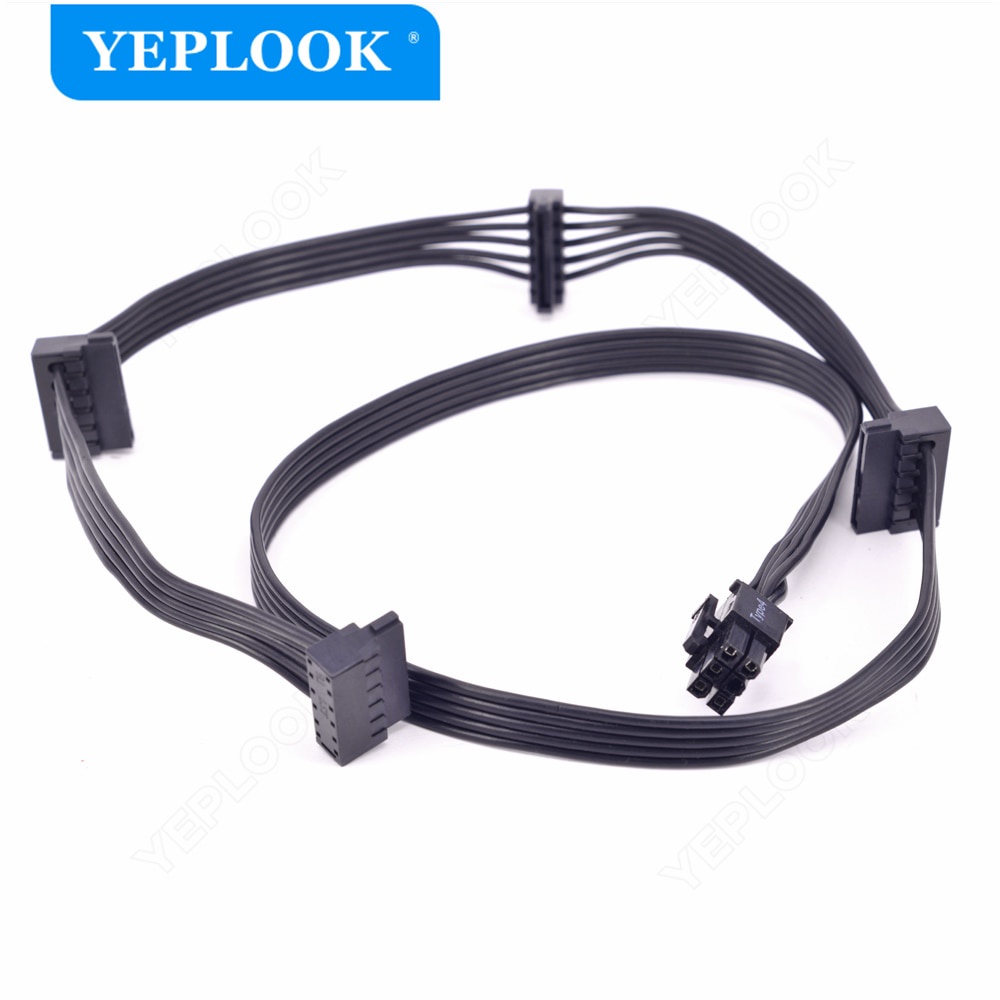 PCIe 6Pin ถึง 4 SATA 15Pin SSD สายไฟสําหรับ Corsair RMx Series Modular PSU RM550x RM650x RM750x RM85