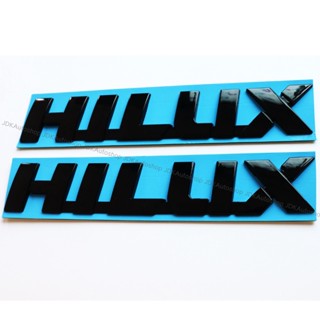 1 คู่ โลโก้ HILUX สีดำเงา ตัวนูน 3D โตโยต้า ไฮลักซ์ รีโว่ Logo Sticker Toyota Hilux REVO