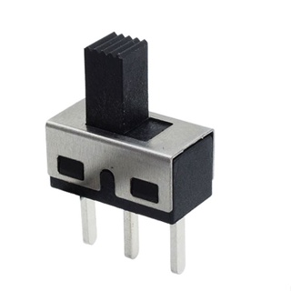 SS12D10 (5/10/15/20 ชิ้น)Slide Switch 1A 250V 3Pins Straight Feet 1P2T Handle High 5mm Spacing Of 4.7mm 2A 125V พร้อมส่ง