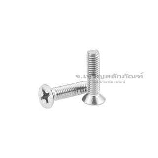 น็อตเตเปอร์หัวแฉกสแตนเลส M6x25 M6x30 (แพ็ค 10 ตัว) สกรูเตเปอร์หัวแฉก Stainless Steel Taper Head