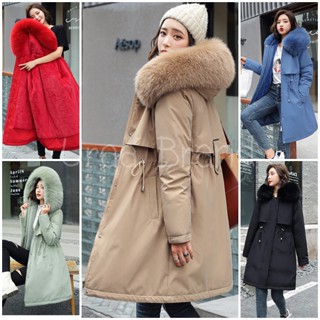 5 สี / Coat Winter Fur Long เสื้อโค้ท ยาว เสื้อโค้ทแต่งขนเฟอร์ เสื้อกันหนาว มีซับใน โค้ทยาว ตกแต่งขนเฟอร์ ถอดได้ มีฮู้ด