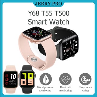 Y68 T55  กีฬาสมาร์ทวอทช์ สําหรับ Ios &amp; Android มัลติฟังก์ชั่น Smart watch การตรวจสอบการนอนหลับและมอนิเตอร์หัวใจ