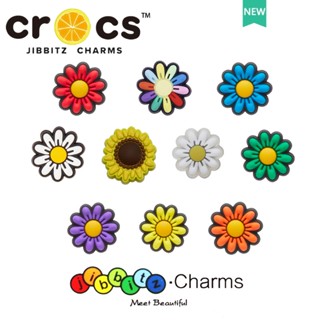 jibbitz crocs charms ตัวติดรองเท้า แท้  จิบบิทซ์ กระดุม รูปดอกทานตะวัน เครื่องประดับแฟชั่น อุปกรณ์เสริม สําหรับรองเท้า crocs