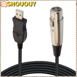 Shouy USB to XLR อะแดปเตอร์บันทึกเสียง สําหรับพีซี แล็ปท็อป