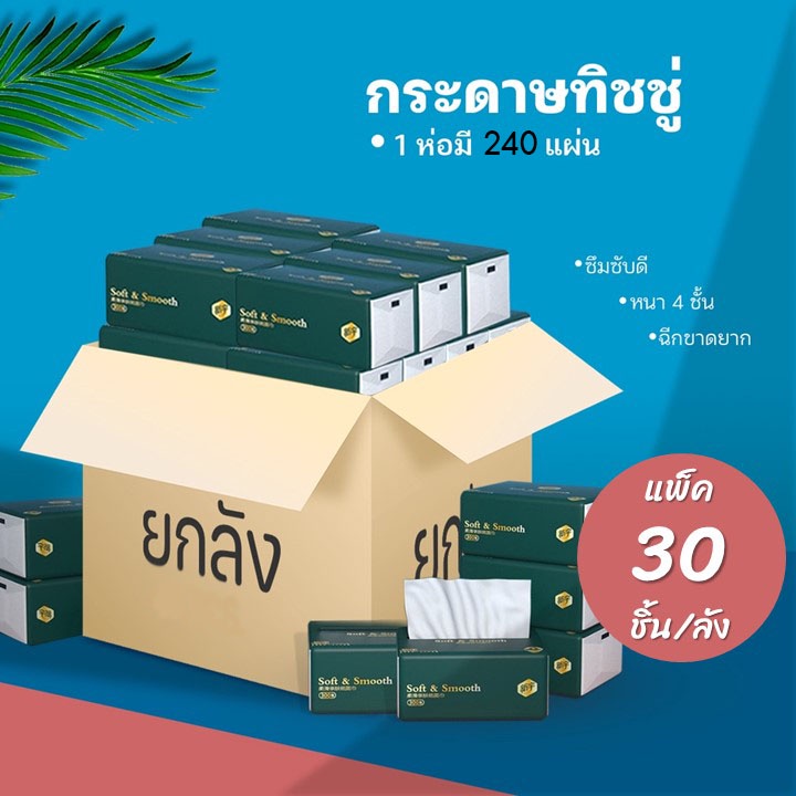 ซื้อ ทิชชู่ห่อเล็ก !! ทิชชู่แบบเหนียวนุ่ม ทิชชู่อเนกประสงค์หนา4ชั้น ราคาสบายกระเป๋า ทิชชู่พกพา มียกลัง