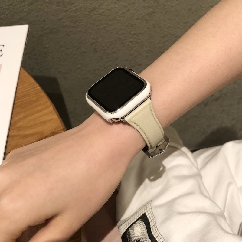 สายนาฬิกาข้อมือหนังแท้ สไตล์เรโทร สําหรับ Apple Watch Series 1 2 3 4 5 6 SE 7 8 Ultra iWatch 49 38 40 41 42 44 45 มม. #4