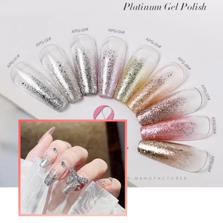 💯 สีเจล กลิตเตอร์แน่นๆ APG Set สีทาเล็บ แบรนด์ AS 15ml.