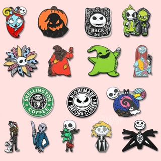 เข็มกลัดโลหะ รูปการ์ตูนอนิเมะ The Nightmare Before Enamel Pin สร้างสรรค์ สําหรับทําเครื่องประดับ