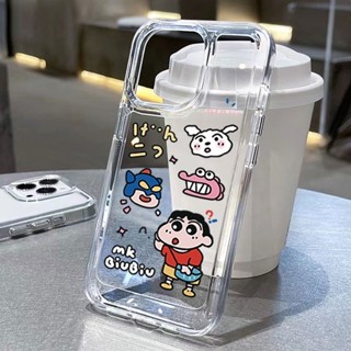 ❤️จัดส่งทันที❤️เคสไอโฟน 14 เคสไอโฟน11/12/13/14 Pro max เคสใส Cute Crayon Shinchan Case For iPhone 11,12,13,14,12PM,13PM