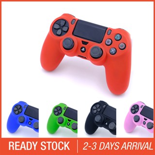 เคสยางซิลิโคนนิ่ม สีพื้น สําหรับจอยเกม PS4 Dualshock 4