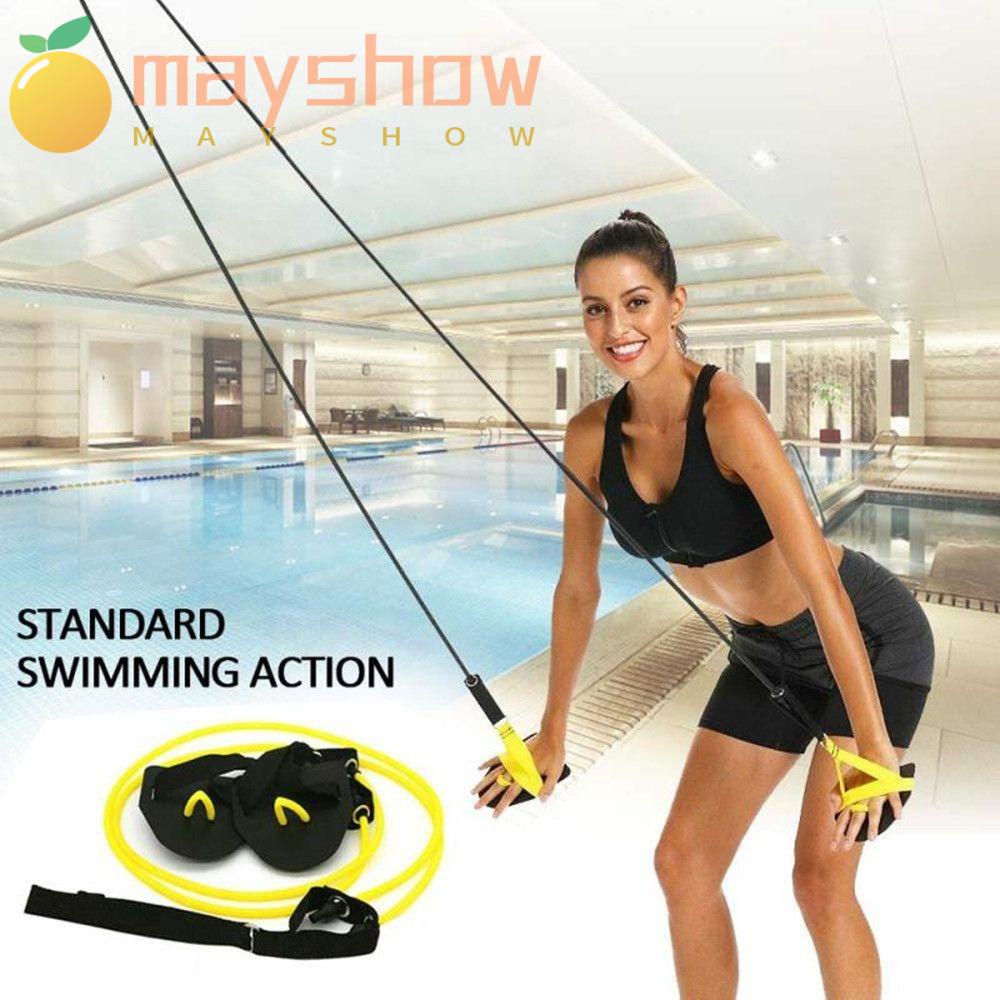 Mayshow 20-60LBS สายรัดมือฟิตเนสความแข็งแรงเทรนเนอร์ยืดดึงเชือกว่ายน้ําแขน
