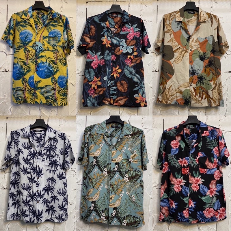 เสื้อฮาวายลายดอก เข้าใหม่ hawaii ไซส์ m l xl 2xl 3xl 4xl เนื้อผ้าสปัน💯% ผ้านิ่มสวมใส่สบายไม่ร้อน ใส่ได้ทั้งชายและหญิง