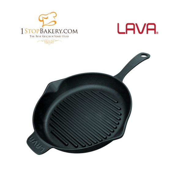 Cast iron Lava LV ECO Y GT28 Grill Pan 28 cm (231255) / กระทะปิ้งย่าง