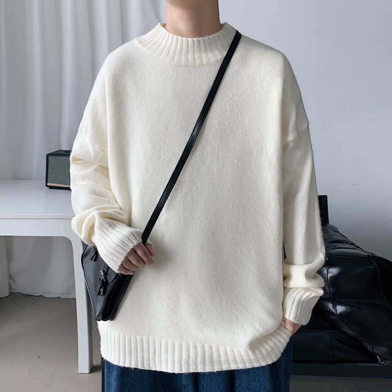 New Korean Style Men Turtleneck Sweaters Fashion Slim Fit Pullover Mens Casual Knitwear Pullovers Male Turtleneck Sweate #0