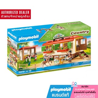 ❤ ของแท้ ❤ PLAYMOBIL 70510 Pony Farm Pony Shelter with Mobile Home โพนีฟาร์มคอกโพนี่พร้อมบ้า