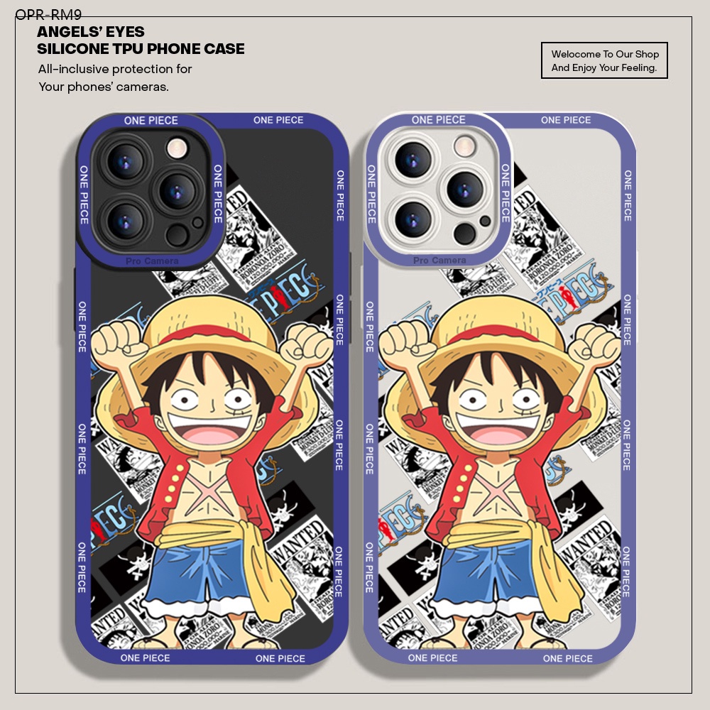 Realme 9 9i 8i 8 Pro Plus Pro+ 4G 5G เคสเรียวมี สำหรับ Case Cartoon Straw Hat Kid เคสโทรศัพท์ Angel Eyes