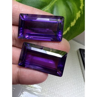 30x17mm Hydrothermal Amethyst 2 pieces 85 carats