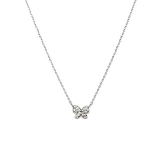 Fyne Fories Butterfly Effect Necklace ♡ สร้อยคอผีเสื้อสีเงิน ประดับ zirconia ♡ fynefories