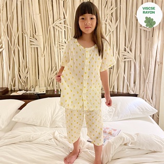 Unifriend Thailand ชุดนอนเด็ก เสื้อผ้าเด็ก รุ่น 22ss/Rayon Pajamas5-Lemon (yellow)