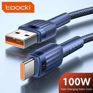 Toocki สายชาร์จ USB Type C 100W 7A ชาร์จเร็ว สําหรับ Xiaomi Samsung s21 s20