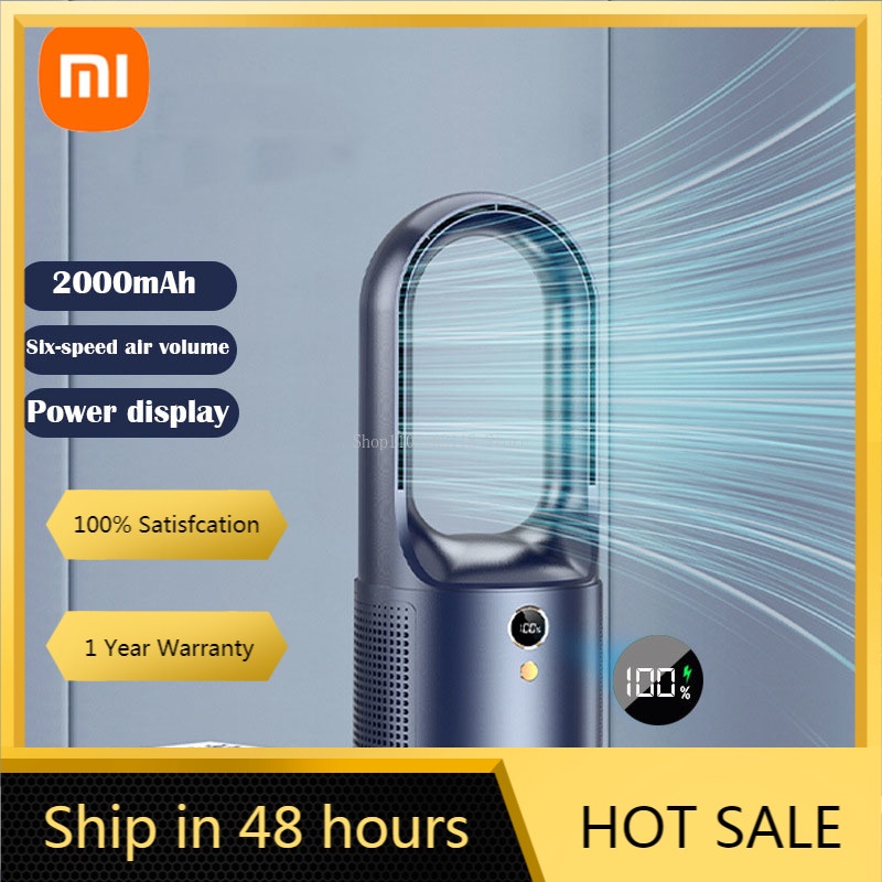 Xiaomi Home USB Electric Bladeless Table Fan Cooler 2000MAh Portable